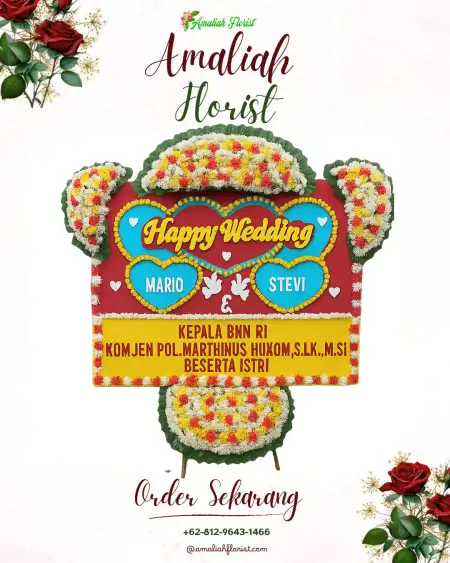 Papan Bunga Pernikahan Beku